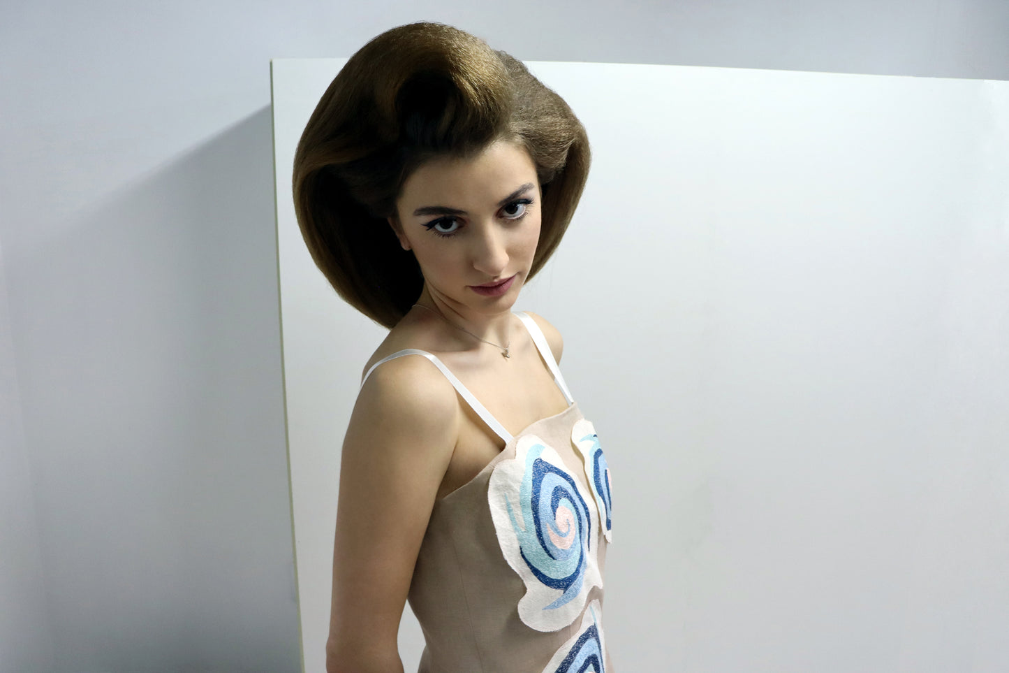 new BETWEEN HEAVEN AND EARTH soft beige dress with flowers