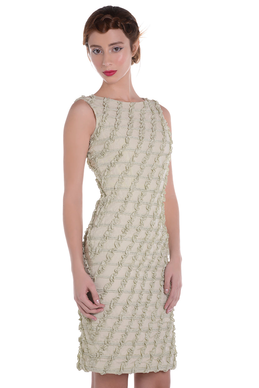 MARIE ANTOINETTE green diagonals dress