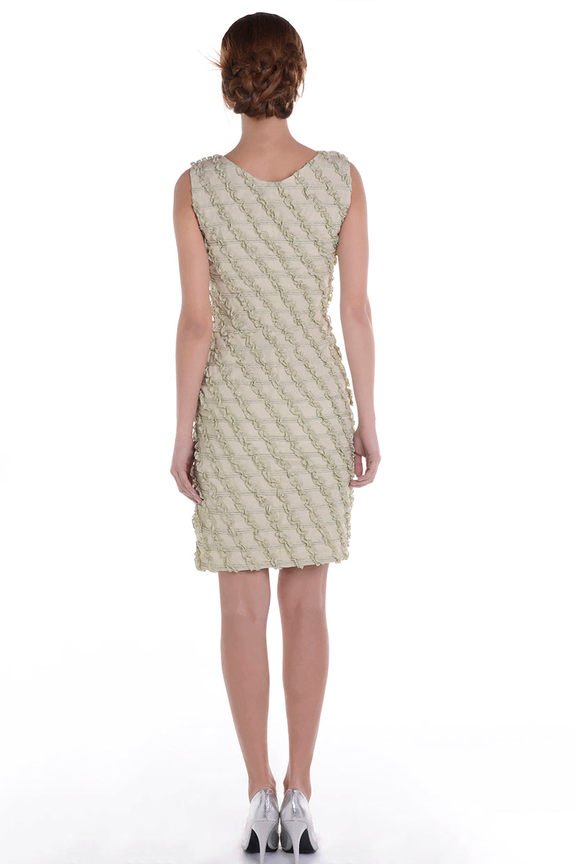 Robe diagonales verte MARIE ANTOINETTE