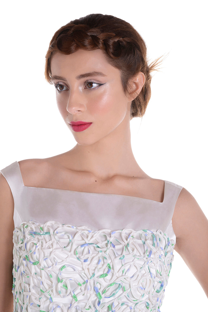 Robe en filet vert MARIE ANTOINETTE