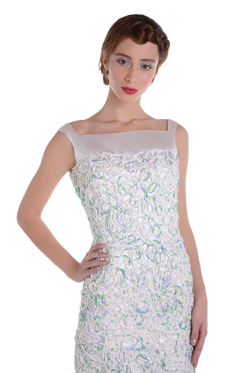 Robe en filet vert MARIE ANTOINETTE