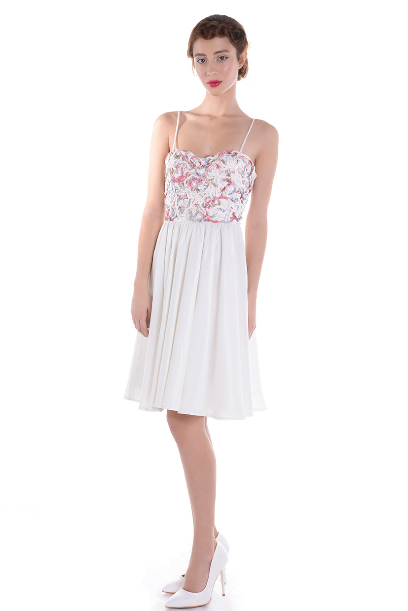 Robe en filet rose MARIE ANTOINETTE