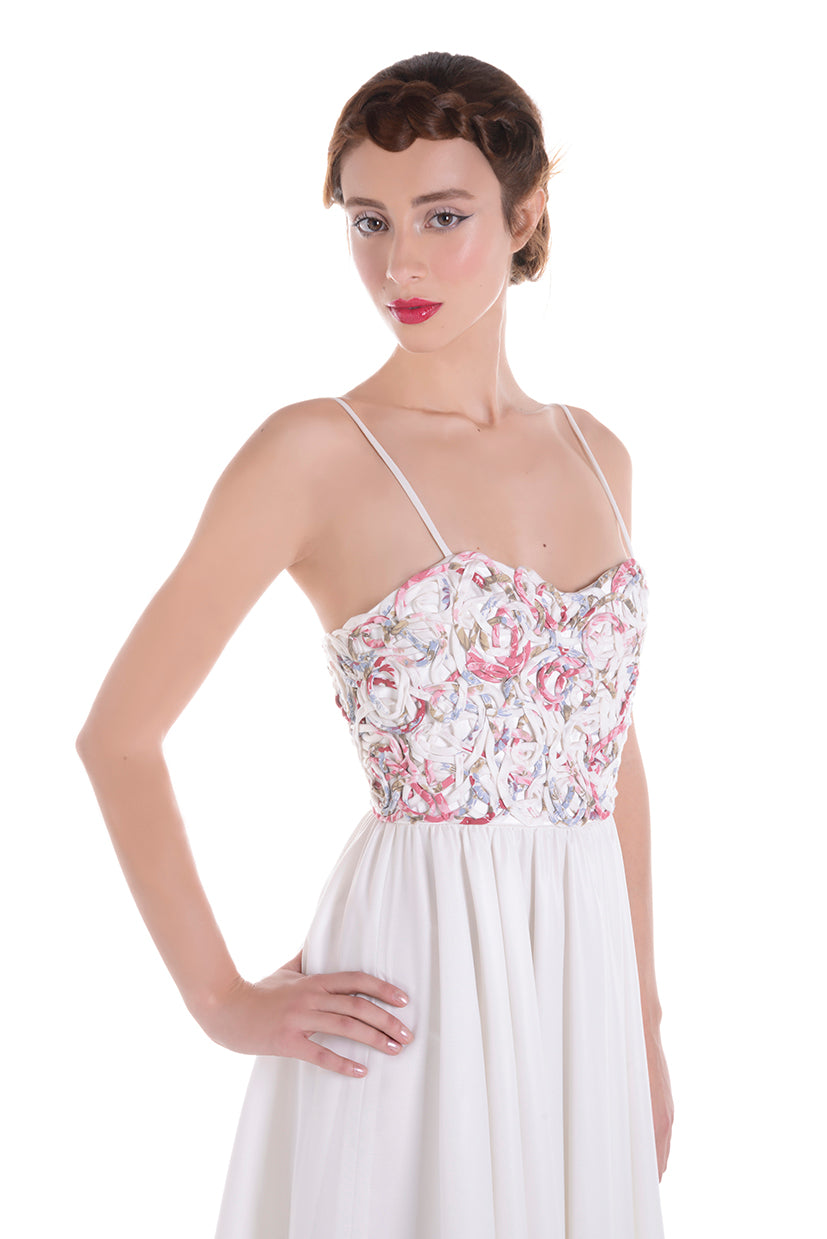 Robe en filet rose MARIE ANTOINETTE