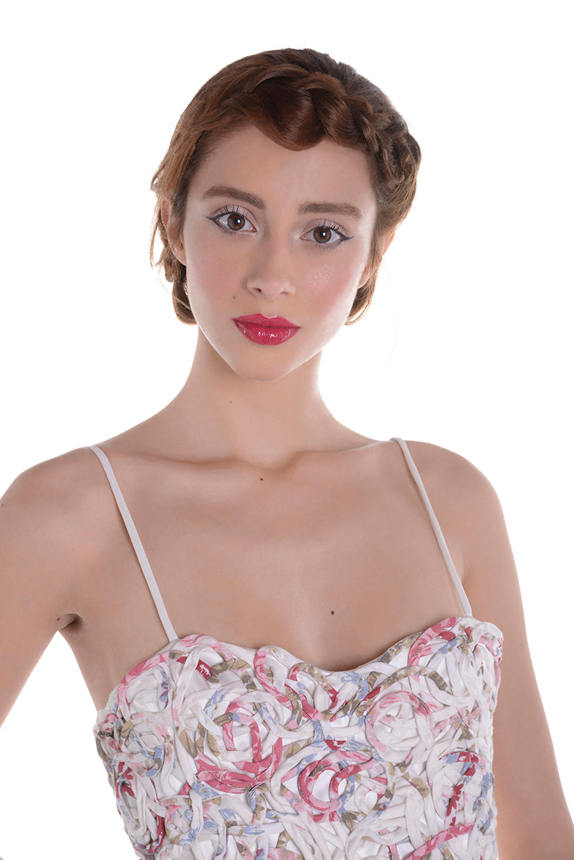 Robe en filet rose MARIE ANTOINETTE