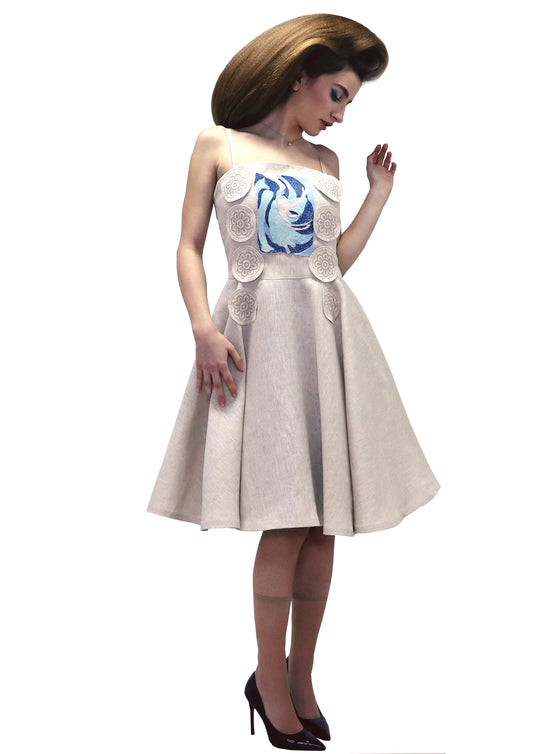 BETWEEN HEAVEN AND EARTH soft beige ballet dress